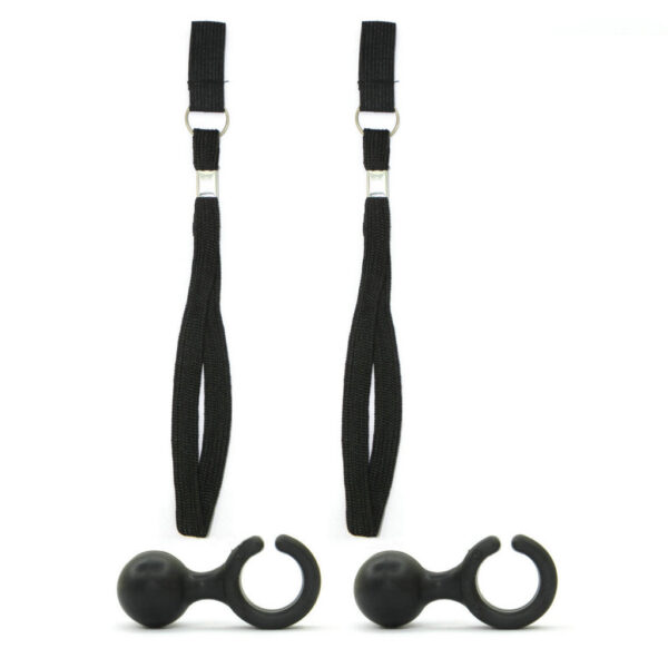 Walking Stick Holder Set - Easy-Fit Wrist Strap and Cane Crutch Clip for Secure Grip Aid