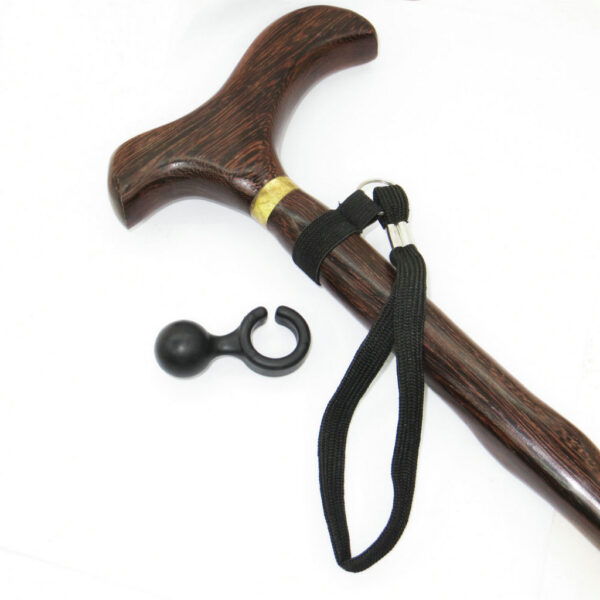 Walking Stick Holder Set - Easy-Fit Wrist Strap and Cane Crutch Clip for Secure Grip Aid