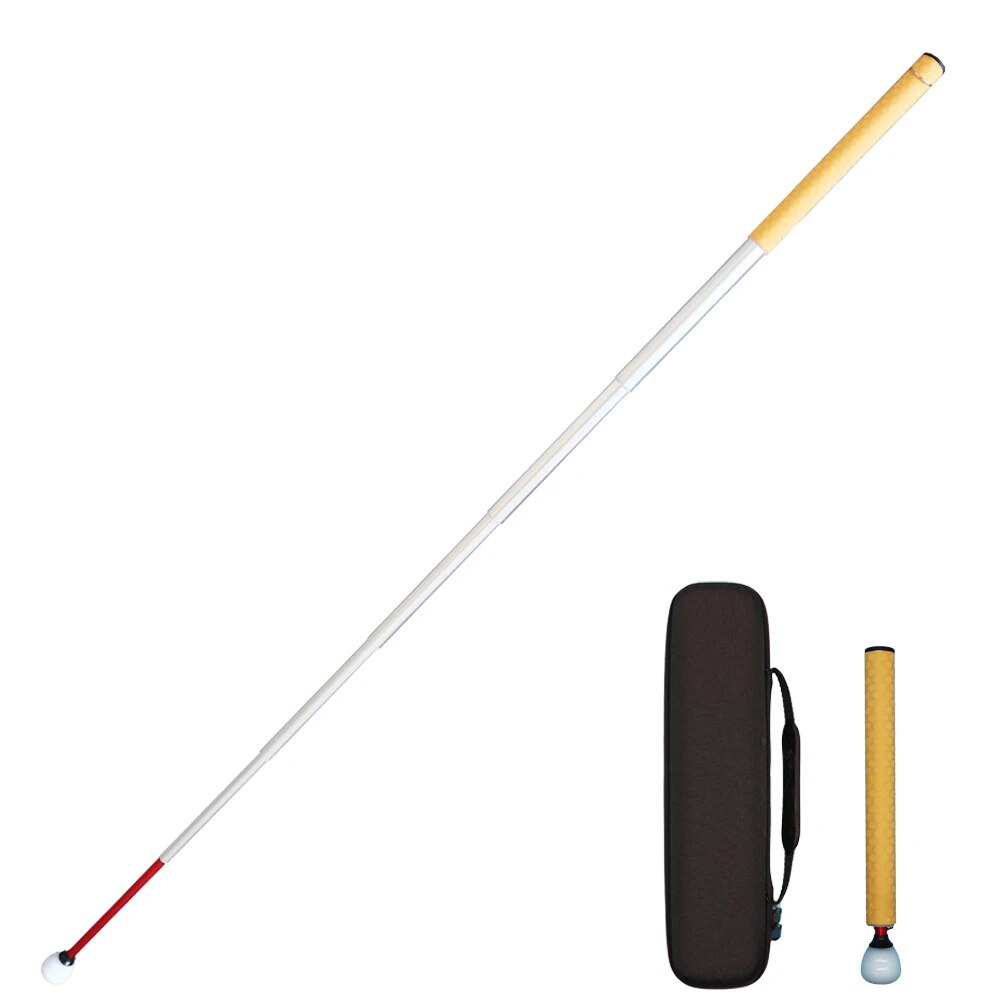 Retractable Walking Stick – Aluminum Telescopic Blind Cane with Rolling ...