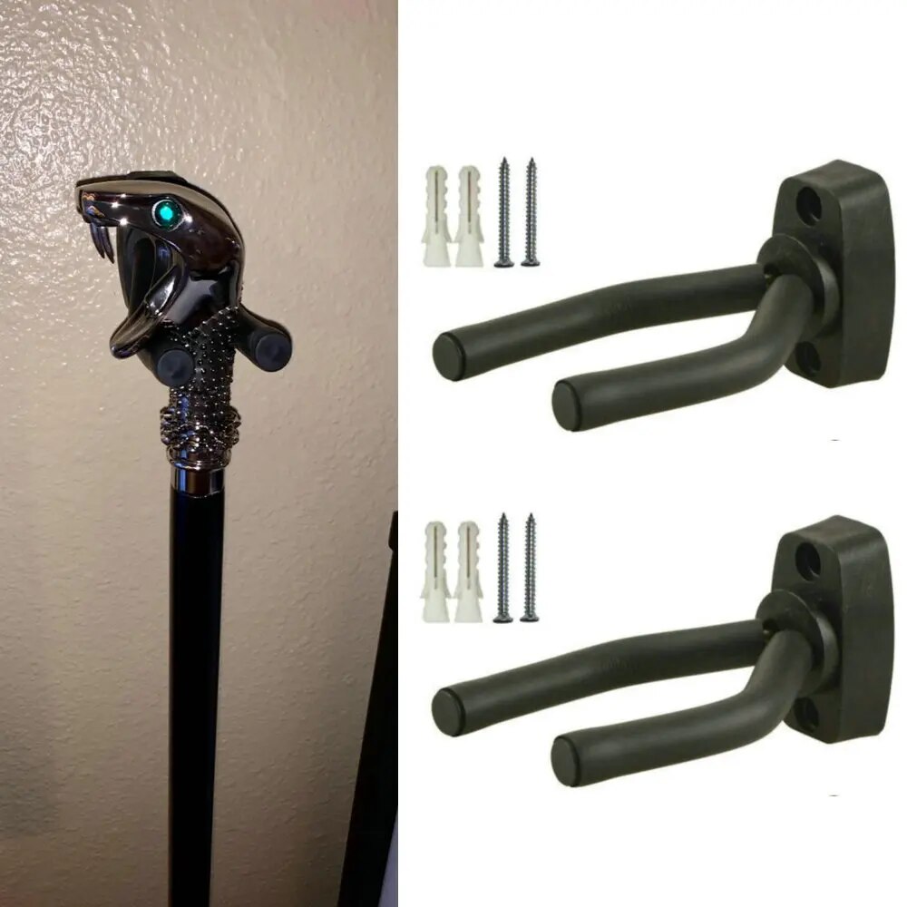 2 Pack Vertical Walking Stick Holder - Sturdy Display for Walking Sticks