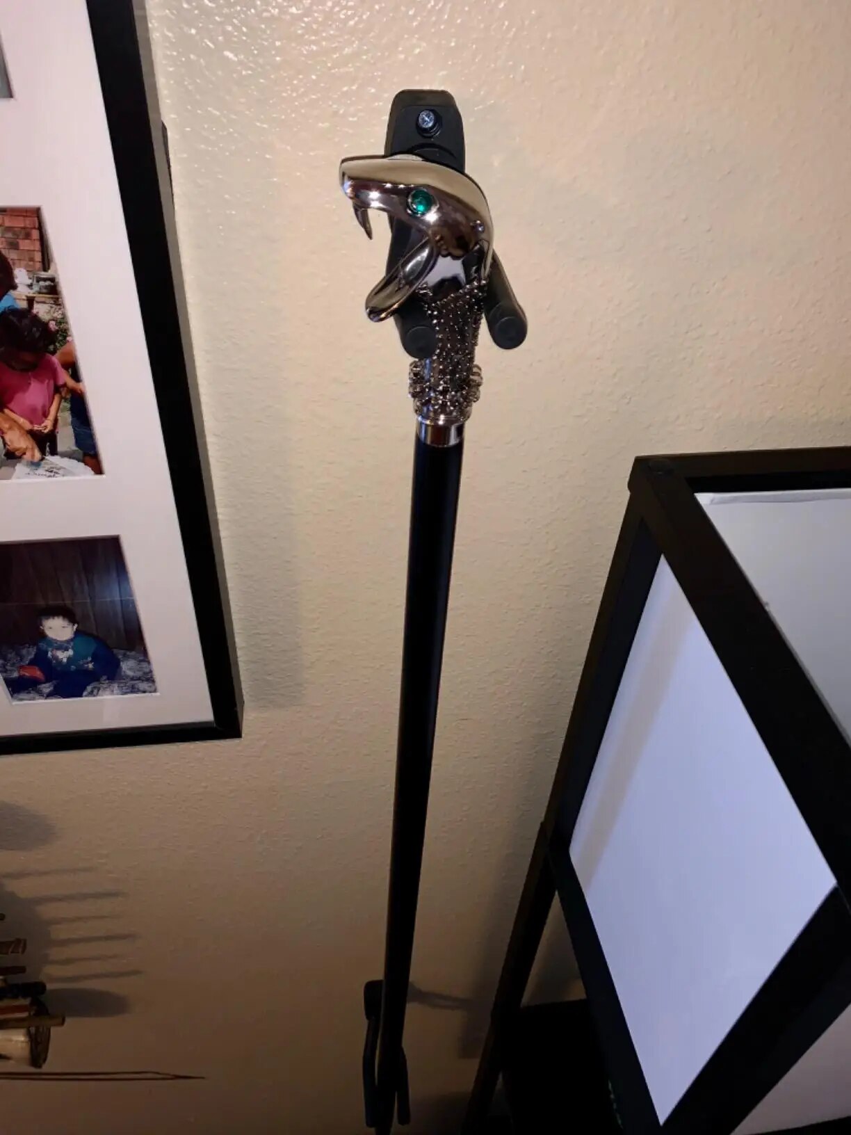 2 Pack Vertical Walking Stick Holder - Sturdy Display for Walking Sticks