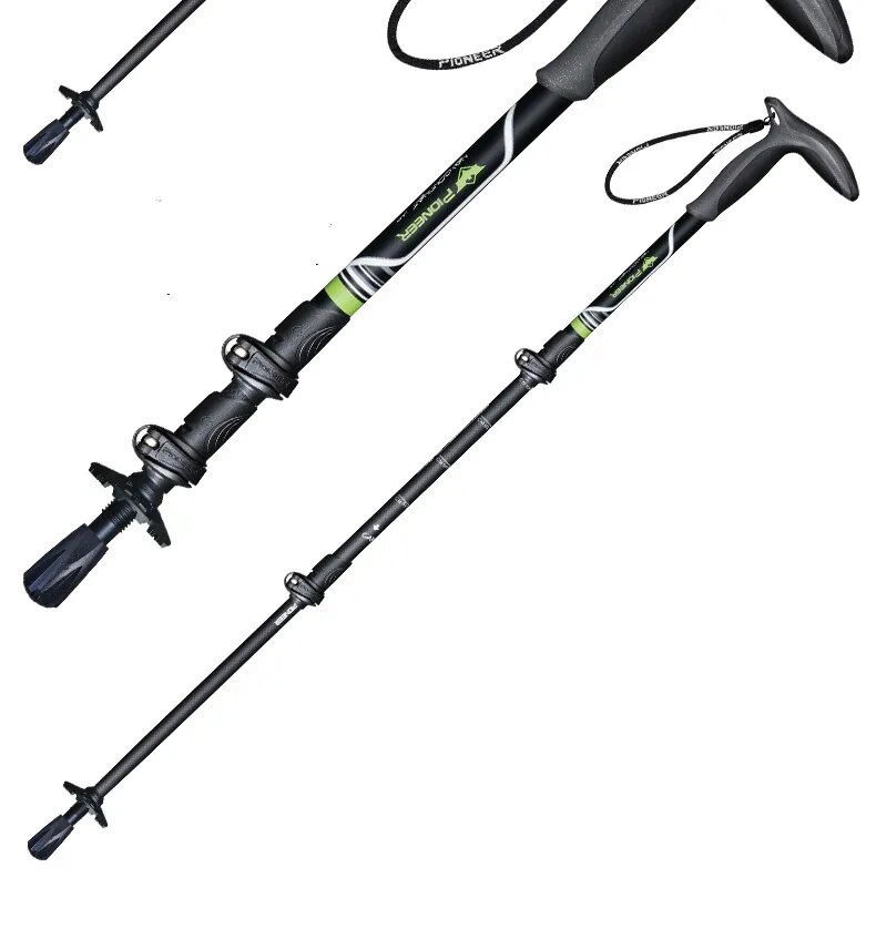 Retractable Walking Stick Carbon Fiber Compact Trekking Pole with Quick Flip Lock - Ultralight Collapsible Travel, Hiking, and Climbing Stick for Seniors