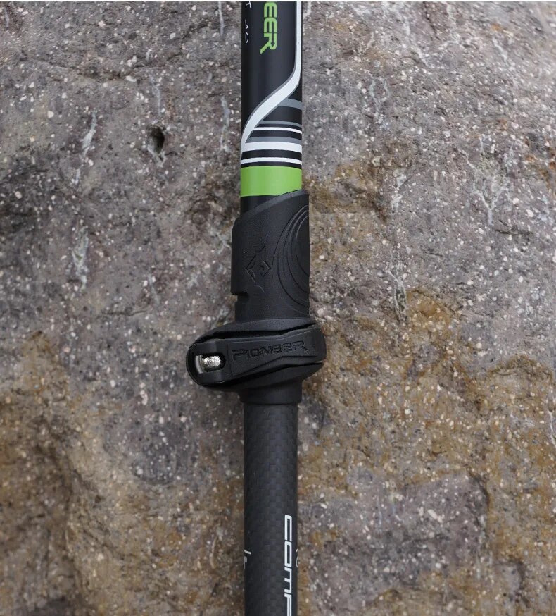 Retractable Walking Stick Carbon Fiber Compact Trekking Pole with Quick Flip Lock - Ultralight Collapsible Travel, Hiking, and Climbing Stick for Seniors