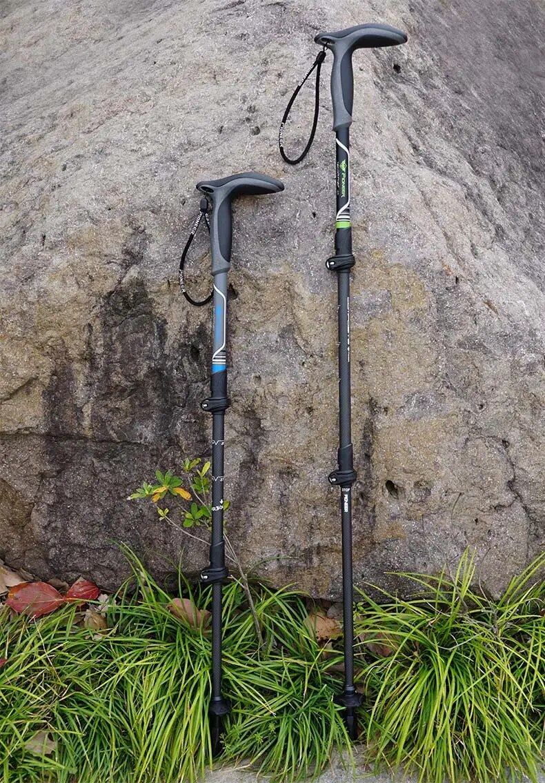 Retractable Walking Stick Carbon Fiber Compact Trekking Pole with Quick Flip Lock - Ultralight Collapsible Travel, Hiking, and Climbing Stick for Seniors