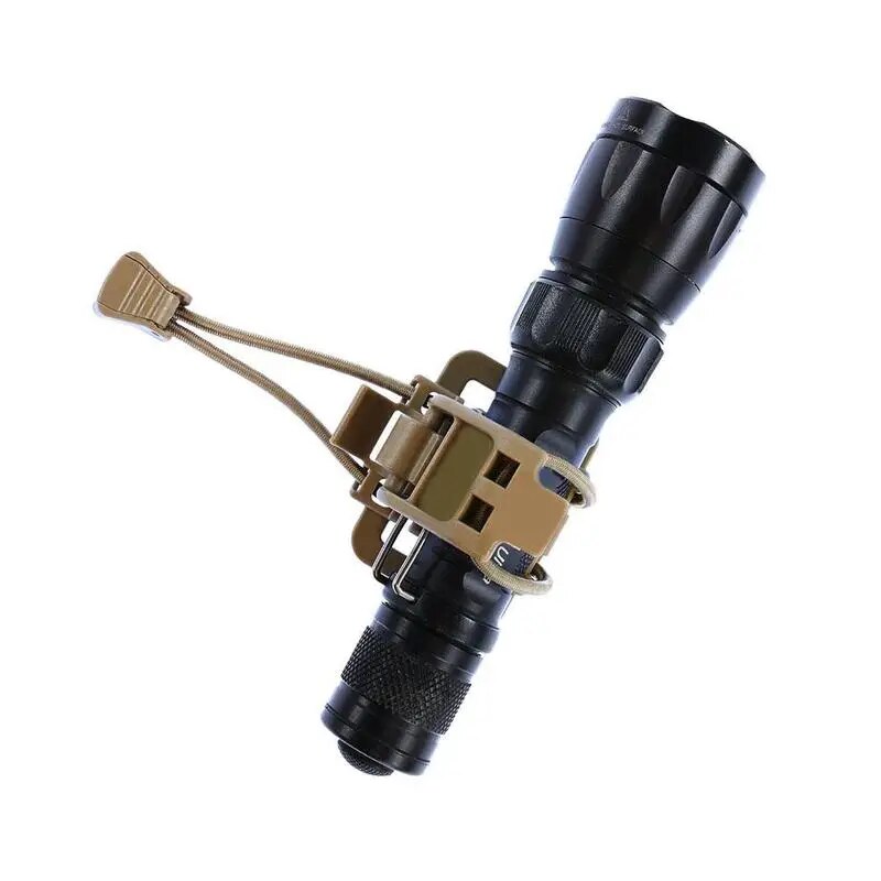 Walking Stick Holder with Molle Webbing Buckle Clip - Tactical Tripod and Flashlight Attachment for Outdoor Adventures