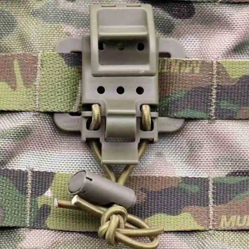 Walking Stick Holder with Molle Webbing Buckle Clip - Tactical Tripod and Flashlight Attachment for Outdoor Adventures