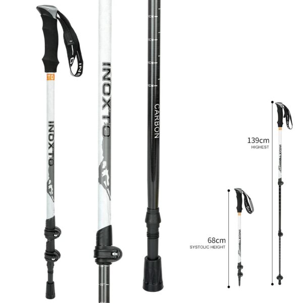 Retractable Walking Stick - Carbon Fiber Collapsible Telescopic Trekking Pole for Hiking and Climbing - Image 2
