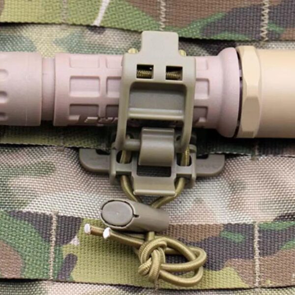 Walking Stick Holder with Molle Webbing Buckle Clip - Tactical Tripod and Flashlight Attachment for Outdoor Adventures - Image 6