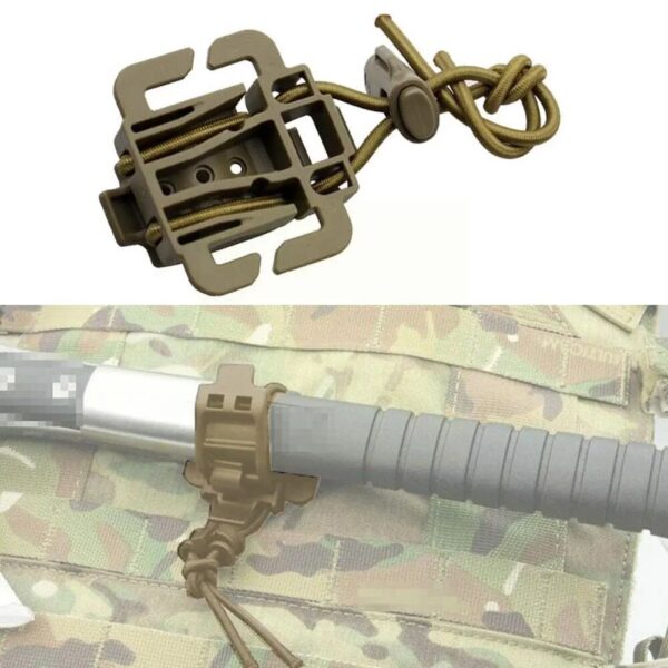 Walking Stick Holder with Molle Webbing Buckle Clip - Tactical Tripod and Flashlight Attachment for Outdoor Adventures