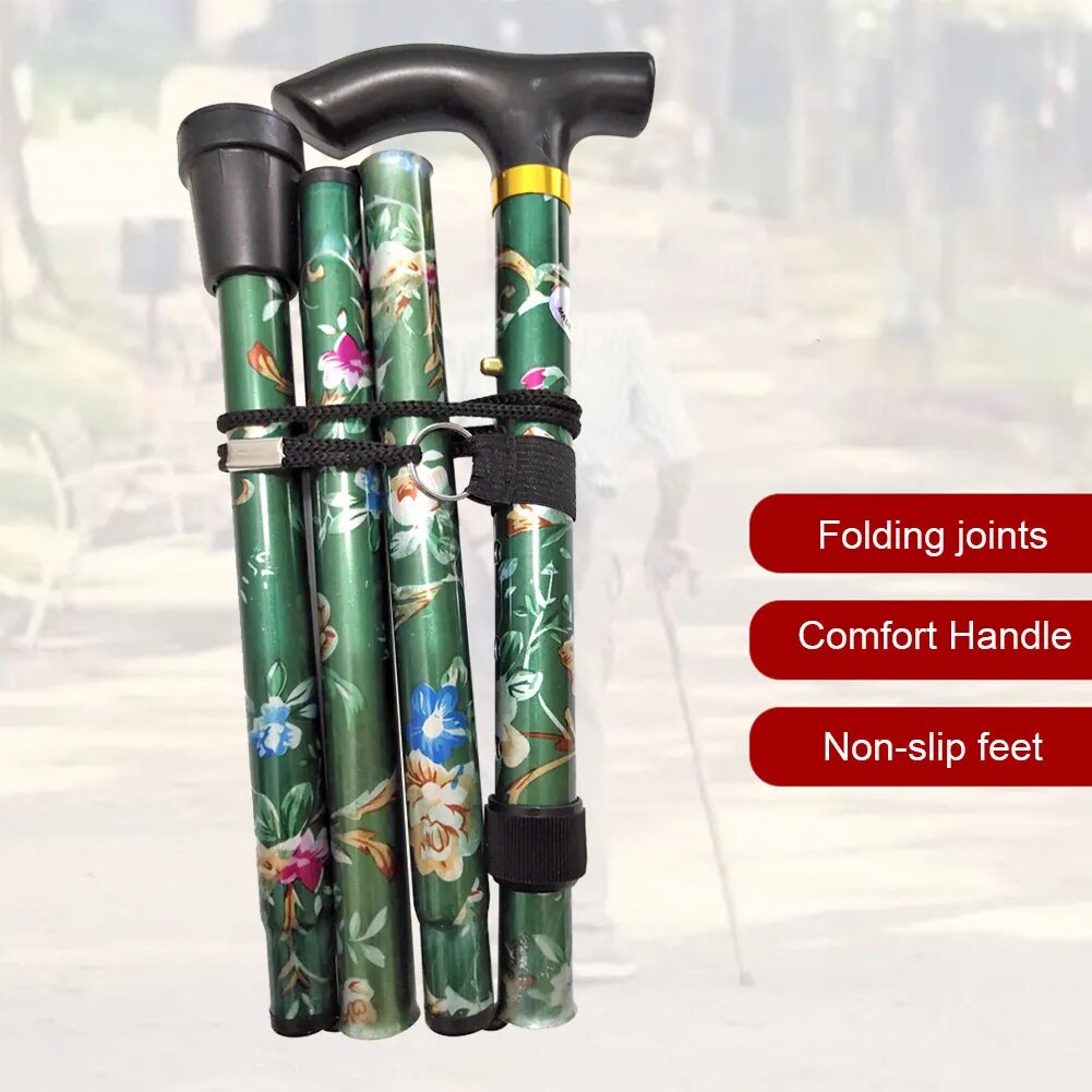 Balancing Mobility Aid Collapsible Lightweight Aluminum Alloy Hand Walking Stick for Men, Women, Elderly, Disabled, and Pregnant Individuals