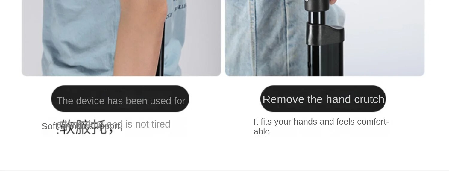 Multi-Purpose Subaxilla Crutches for Young People - Adjustable and Portable Cane Walker Best Forearm Crutches
