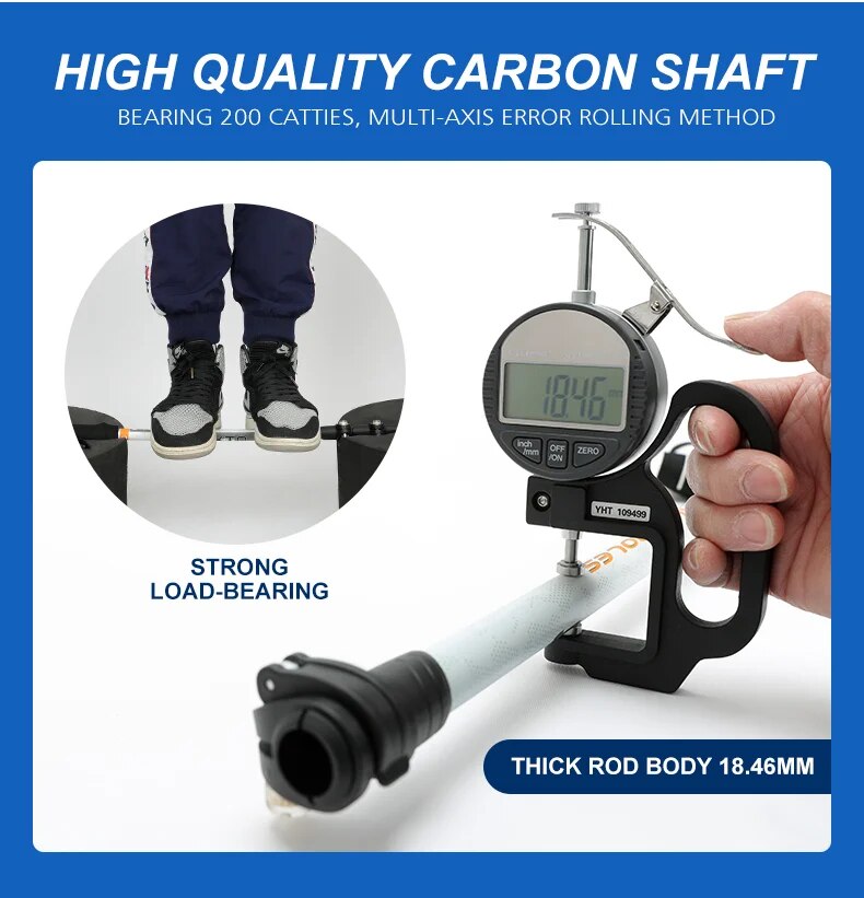 Retractable Walking Stick - Carbon Fiber Collapsible Telescopic Trekking Pole for Hiking and Climbing