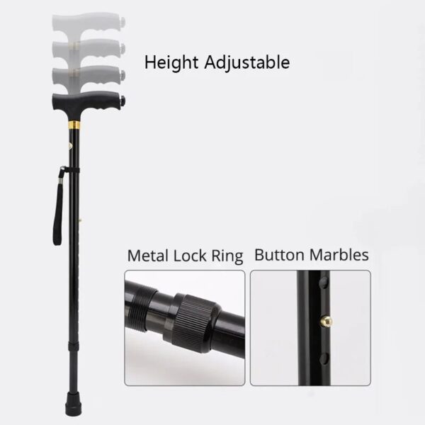Telescopic Walking Stick for Senior Safety A Multi-Purpose Companion for Outdoor Activities - Image 4