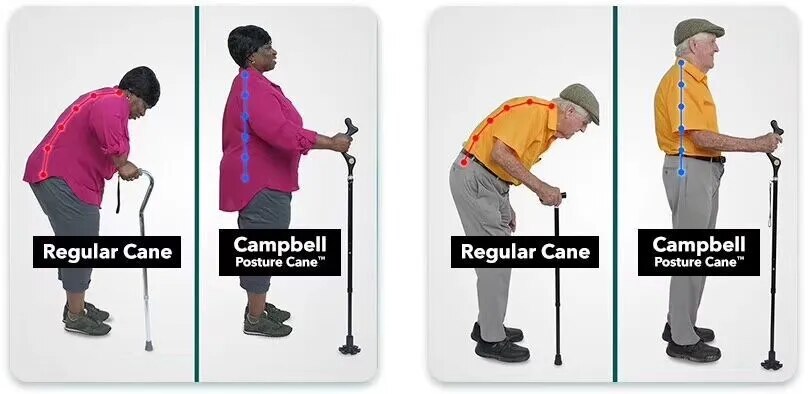Folding Telescopic Walking Sticks for Seniors Safe and Adjustable Crutch Walking Canes for Elders