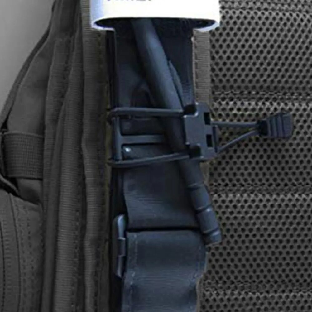 Walking Stick Holder and Multi-Function Molle Hiking Accessories - Tactical Shovel and Axe Clamp for Military Backpacks