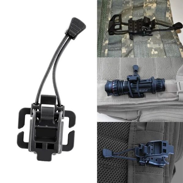 Walking Stick Holder and Multi-Function Molle Hiking Accessories - Tactical Shovel and Axe Clamp for Military Backpacks