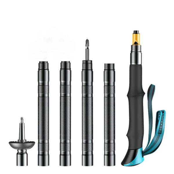 Tactical Walking Stick Multifunctional Folding Aluminum Trekking Pole for Camping and Hiking - Image 5