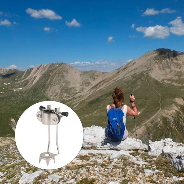 Ice Foot Supplies for Winter Travel: Trekking Poles Crampons Walking Stick Cane Tips with Aluminum Alloy Grip Attachment