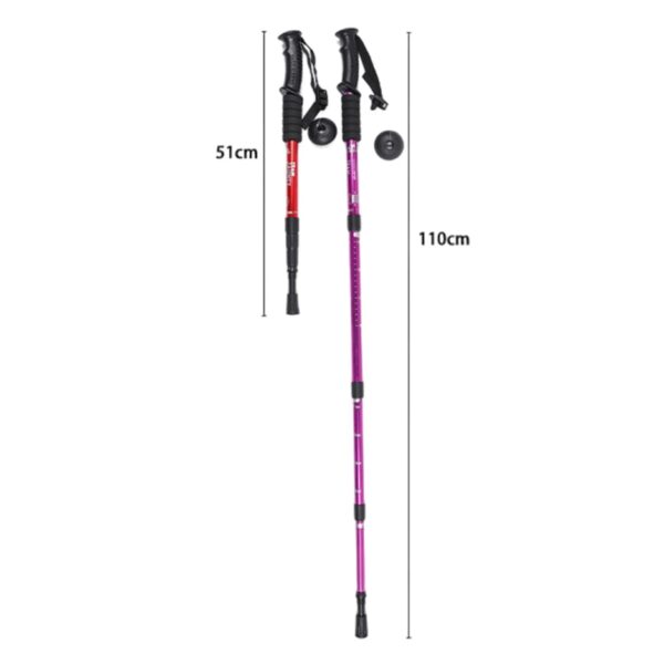 Retractable Walking Stick - Telescopic Ultralight Trekking Pole for Outdoors, Elderly, Hiking, Camping, Mountaineering - Image 2