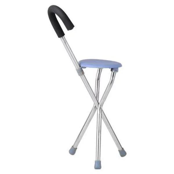 Seated Walking Canes Portable, Dexterous Three-Legged Folding Cane for the Elderly - Non-Slip Design, Supports up to 150 Kg Weight - Image 3