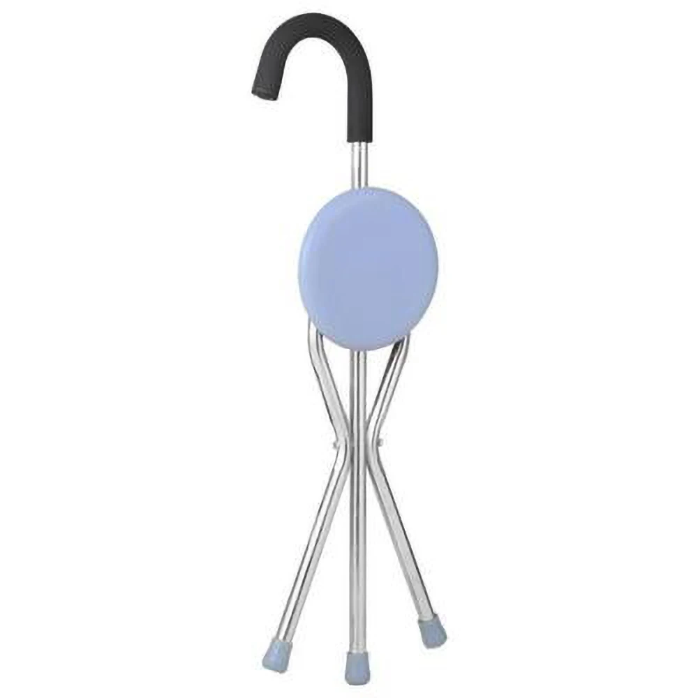 Seated Walking Canes Portable, Dexterous Three-Legged Folding Cane for the Elderly - Non-Slip Design, Supports up to 150 Kg Weight