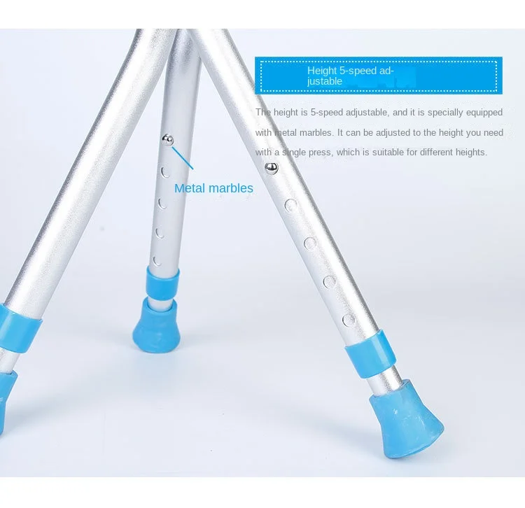 Seated Walking Canes 2-in-1 - Folding Walking Stick Tripod Stool with Adjustable Height, Anti-Slip Design, Elderly Walking Cane Crutch Chair Rest Stool with LED Light
