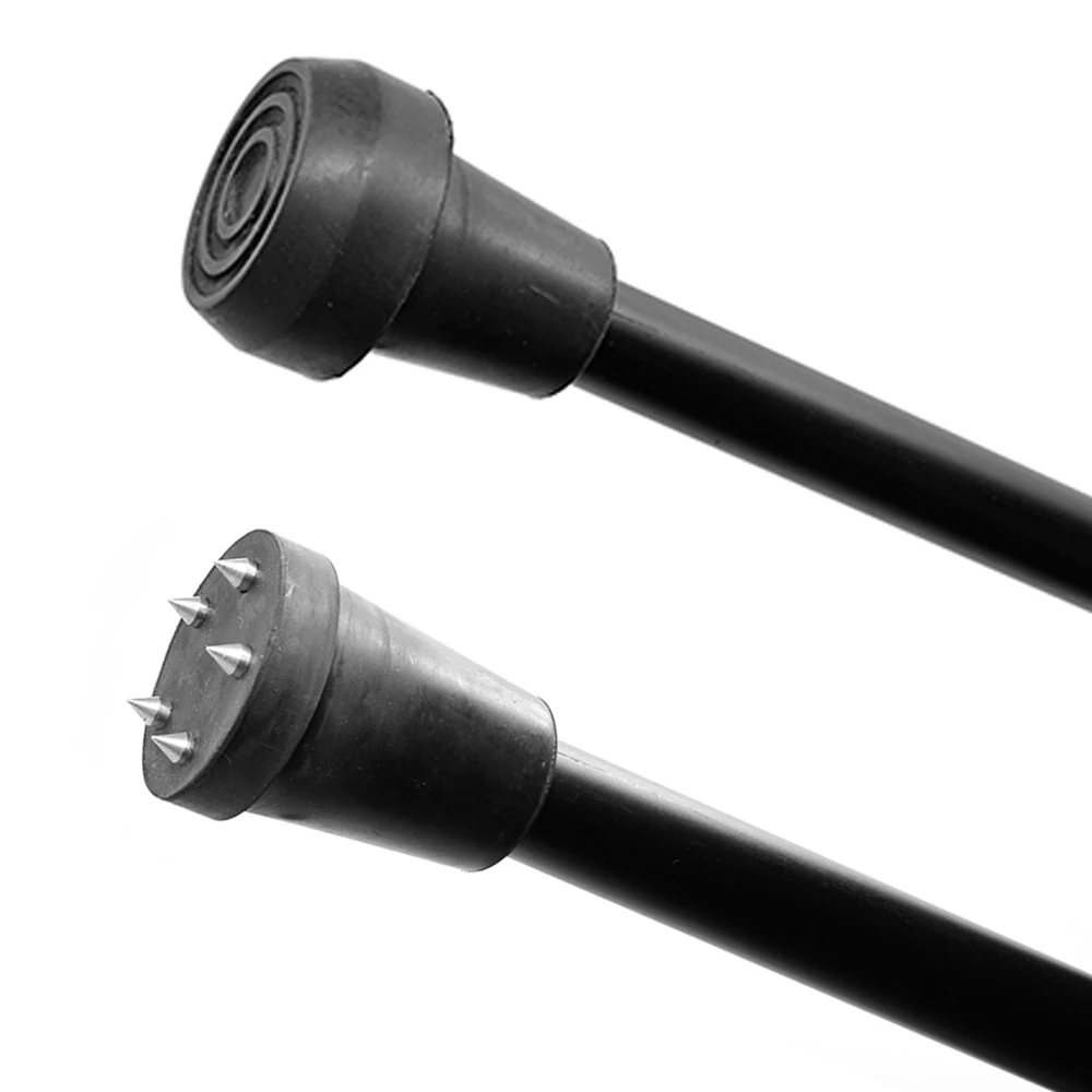 Ice Walking Stick Accessories - 19mm Non-Slip Canes Cover with Rubber End, Stainless Steel Nail, and Crutch Bottom Protector Tips for Enhanced Stability