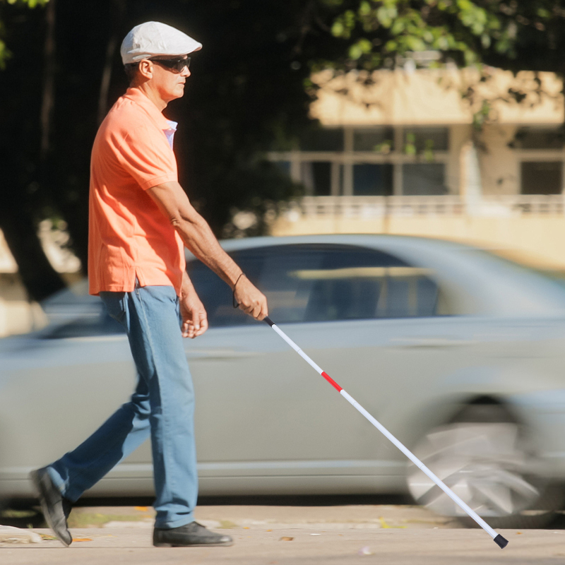 Collapsible Metal Folding Cane for Women with Vision Impairment Portable Walking Aid for Hiking and Mobility