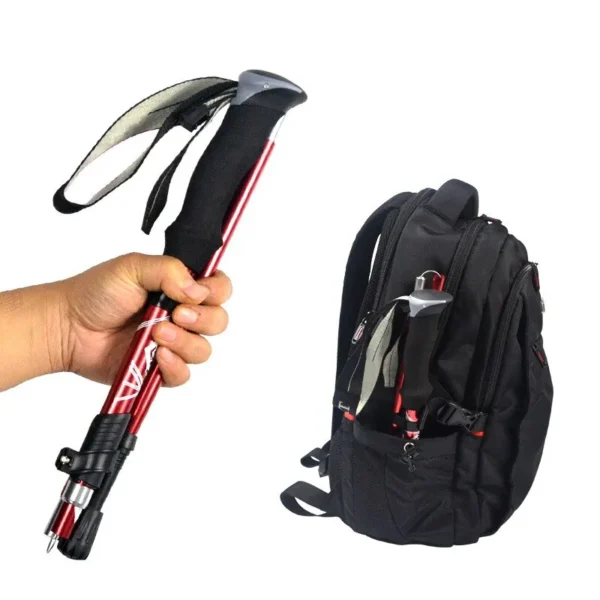 Portable Telescopic Trekking Pole: A Convenient 5-Section Outdoor Foldable Walking and Hiking Stick for Nordic Elderly - Image 3