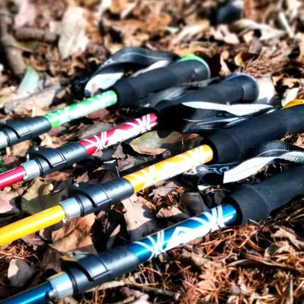 Portable Telescopic Trekking Pole: A Convenient 5-Section Outdoor Foldable Walking and Hiking Stick for Nordic Elderly - Image 4