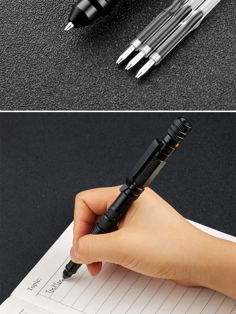 Versatile Tactical Pen All-in-One Pen with Emergency Flashlight, Screwdriver, Bottle Opener, Window Breaker – Ideal for Outdoor Survival and Self-Rescue EDC
