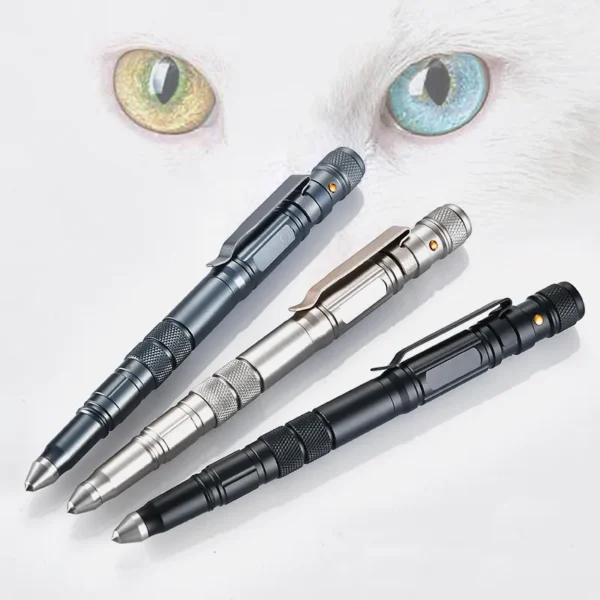 Military-Grade Multi-Function Self-Defense Pen with Emergency Flashlight, Strobe, Bottle Opener, Window Breaker, and Outdoor Survival Features for EDC - Image 2