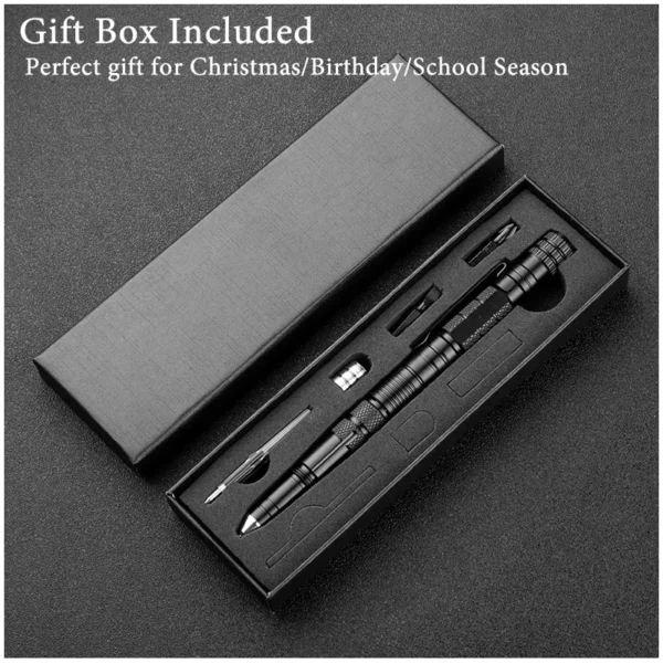 Versatile Tactical Pen All-in-One Pen with Emergency Flashlight, Screwdriver, Bottle Opener, Window Breaker – Ideal for Outdoor Survival and Self-Rescue EDC - Image 5