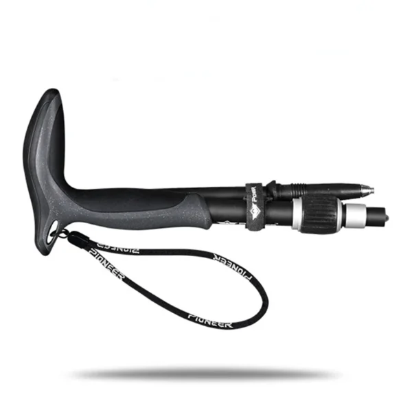 Carbon Fiber T-Handle Walking Stick: Durable, Matte Finish, 5 Sections, Ultralight Design – Ideal Trekking Pole for Outdoor Adventures and Camping - Image 2