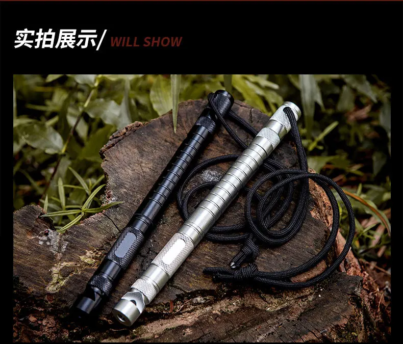 Tactical Survival Gear All-in-One Multitool with Lighter (Fuel not Included), Fishing Tool, Glass Breaker, Whistle, and Camping Blade