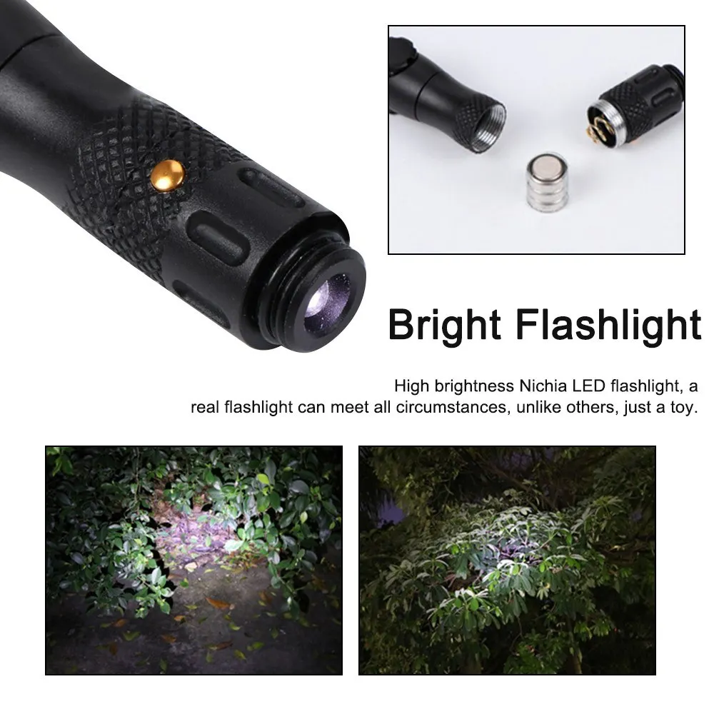 Aluminum Alloy Tactical Pen Multi-Functional Fingertip Gyro Pen with Light, Glass Breaker, and Survival Tools for Anti-Wolf Defense and Decompression