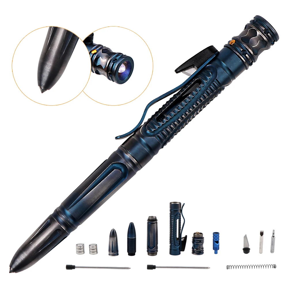 Stainless Steel Outdoor Tactical Pen A Multi-functional EDC Essential for Women's Self-Defense and Portable Anti-Wolf Equipment