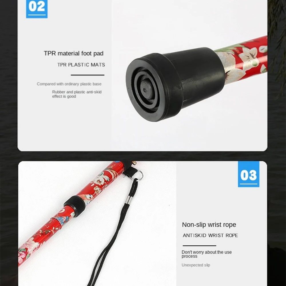 Versatile 1pc Ultralight Telescopic Trekking Pole: Folding, Collapsible, and Snow-Ready Elder Alpenstocks