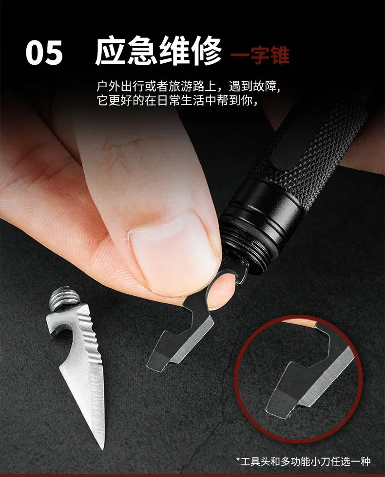 Tactical Survival Gear All-in-One Multitool with Lighter (Fuel not Included), Fishing Tool, Glass Breaker, Whistle, and Camping Blade