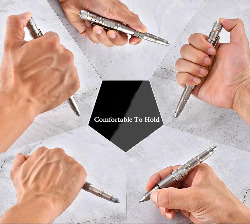 Military-Grade Multi-Function Self-Defense Pen with Emergency Flashlight, Strobe, Bottle Opener, Window Breaker, and Outdoor Survival Features for EDC