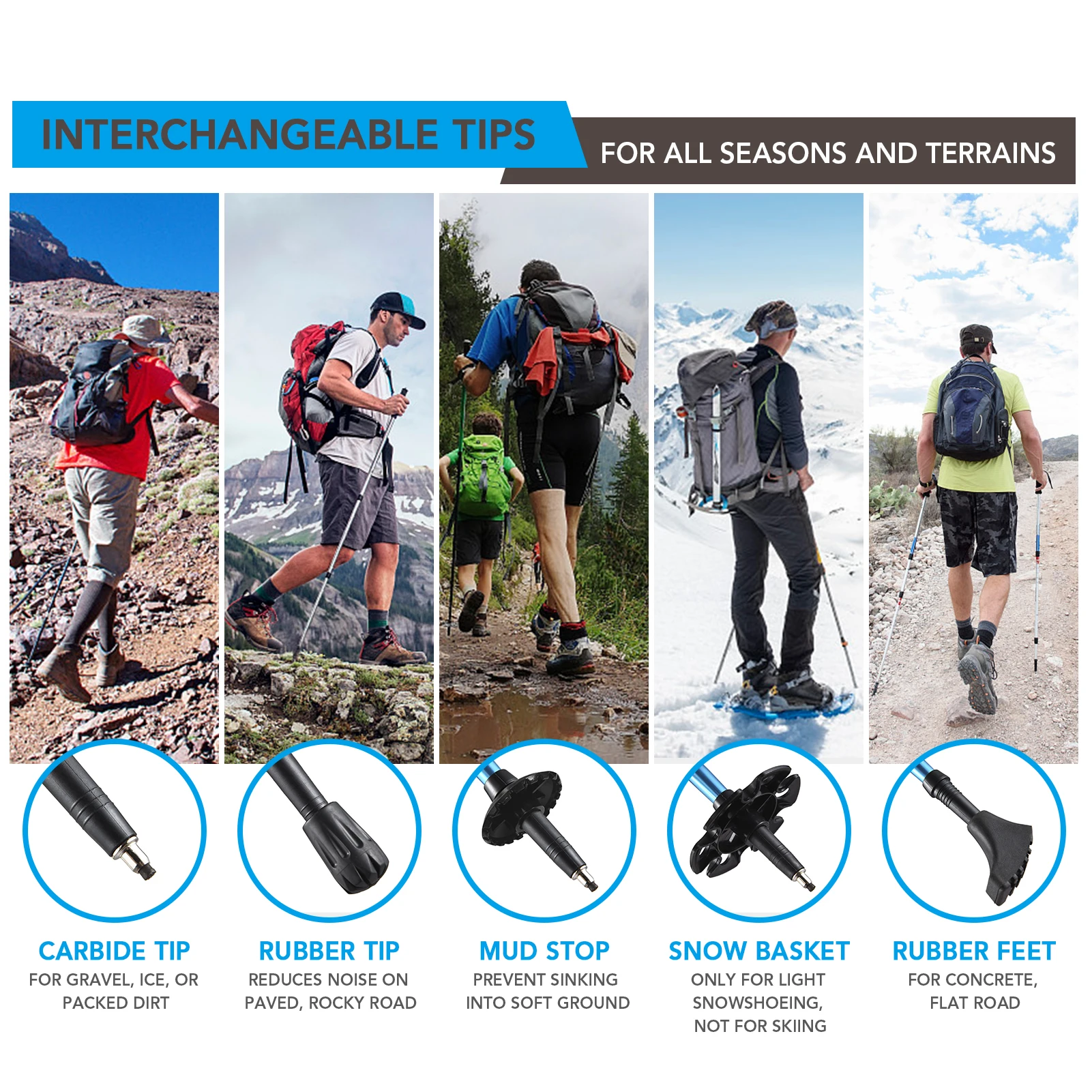 Ultralight 5-Fold Collapsible Trekking Pole An Essential Walking Stick for Hiking, Camping, and Mountaineering