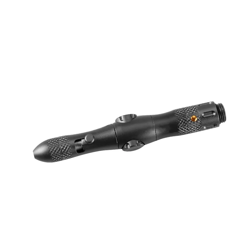 Aluminum Alloy Tactical Pen Multi-Functional Fingertip Gyro Pen with Light, Glass Breaker, and Survival Tools for Anti-Wolf Defense and Decompression