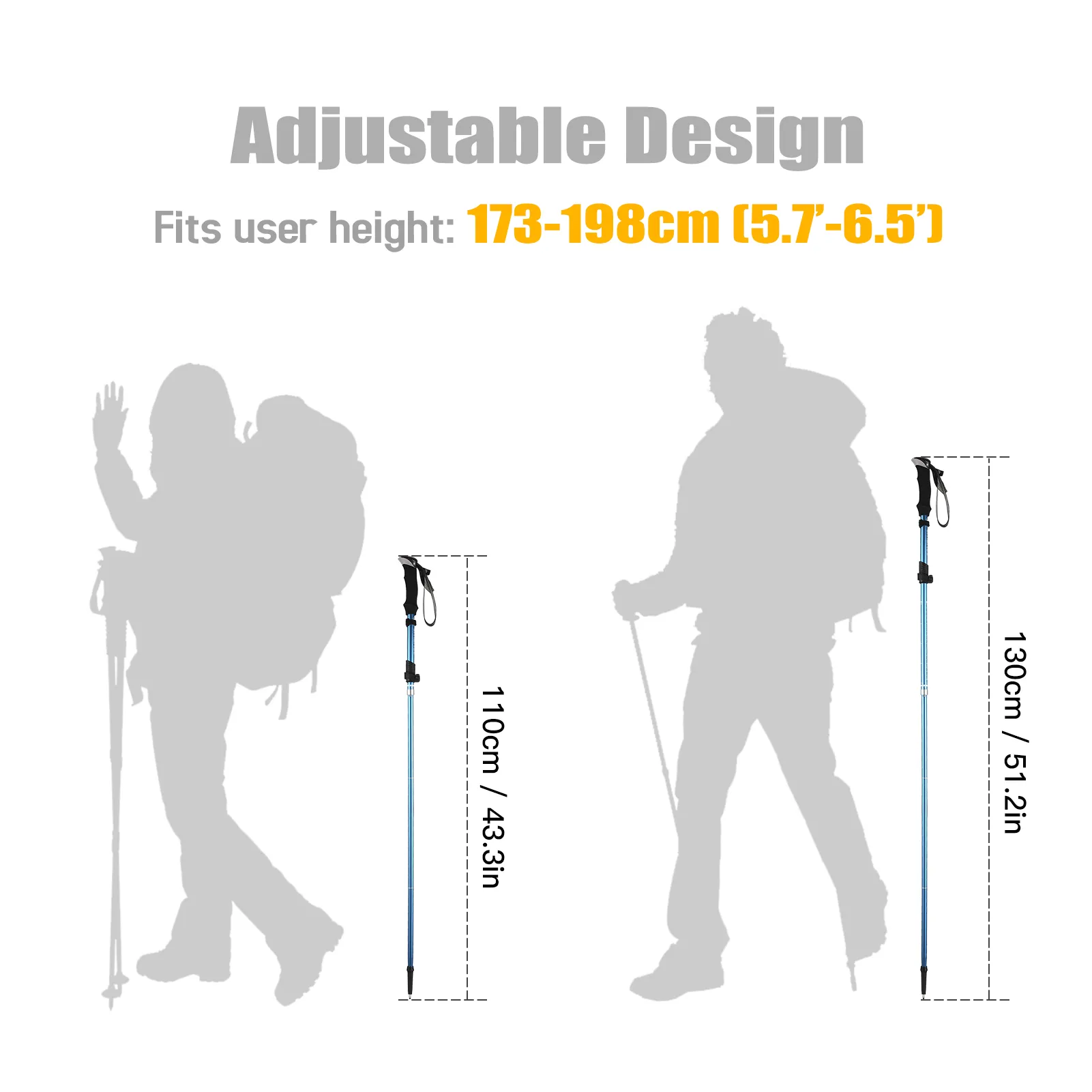 Ultralight 5-Fold Collapsible Trekking Pole An Essential Walking Stick for Hiking, Camping, and Mountaineering
