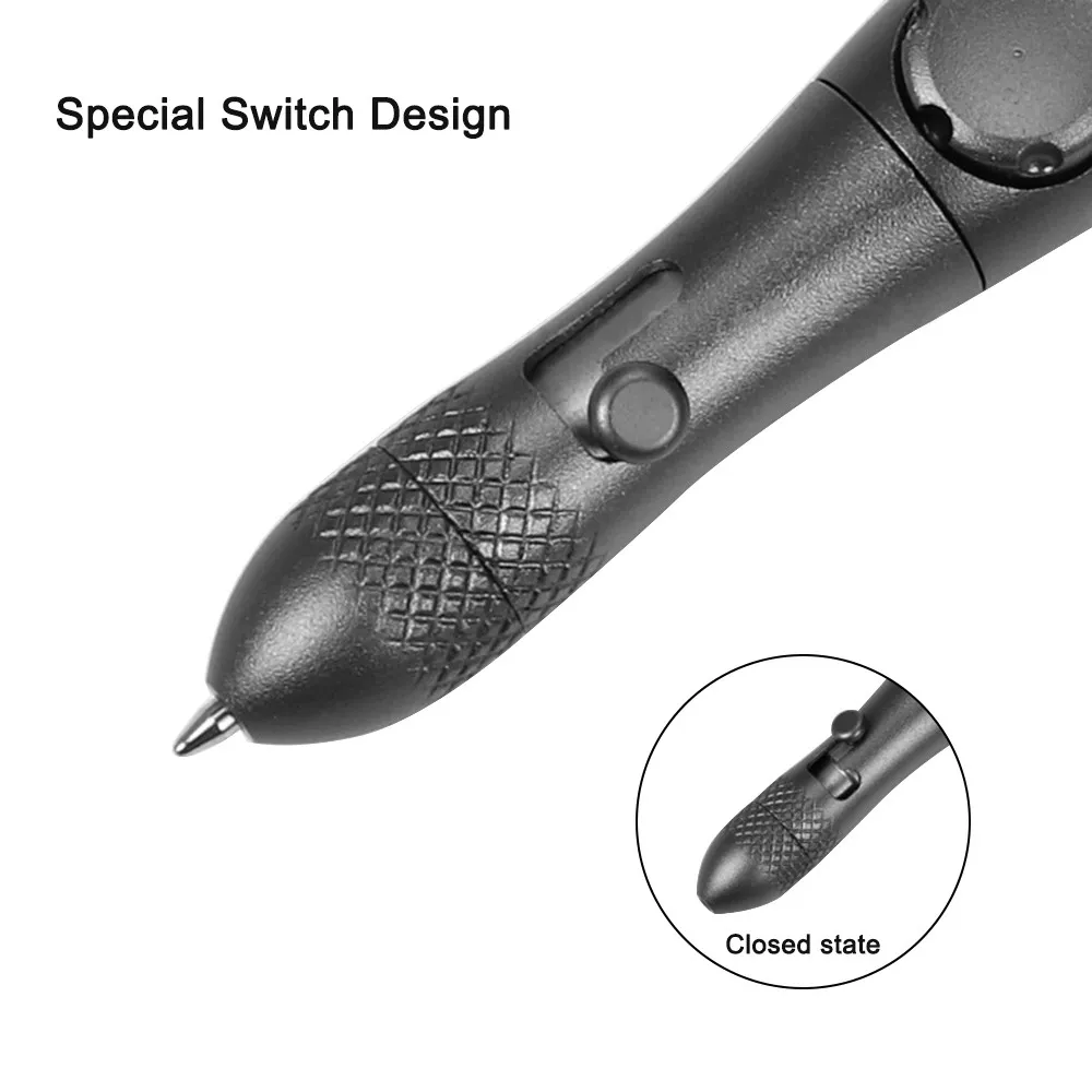Aluminum Alloy Tactical Pen Multi-Functional Fingertip Gyro Pen with Light, Glass Breaker, and Survival Tools for Anti-Wolf Defense and Decompression