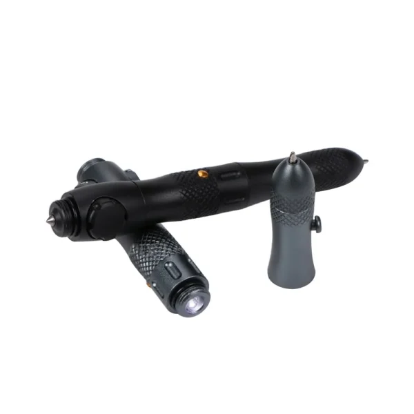 Aluminum Alloy Tactical Pen Multi-Functional Fingertip Gyro Pen with Light, Glass Breaker, and Survival Tools for Anti-Wolf Defense and Decompression - Image 2
