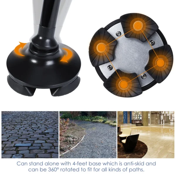 Folding Adjustable Walking Canes with LED Lights: Lightweight, Collapsible, and Ideal for Seniors, Men, and Women - Image 6