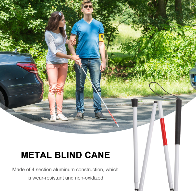 Collapsible Metal Folding Cane for Women with Vision Impairment Portable Walking Aid for Hiking and Mobility