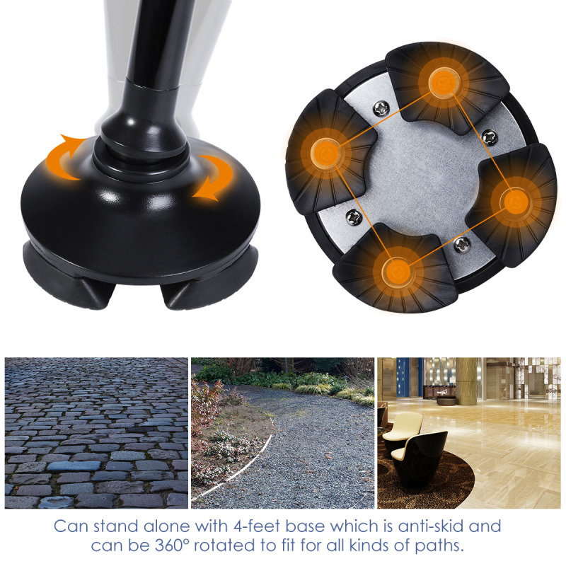 Folding Adjustable Walking Canes with LED Lights: Lightweight, Collapsible, and Ideal for Seniors, Men, and Women
