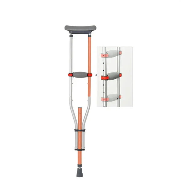 Aluminum Alloy Folding Armpit Crutch - Adjustable Walker for Elderly & Toddler Rehabilitation - Image 4