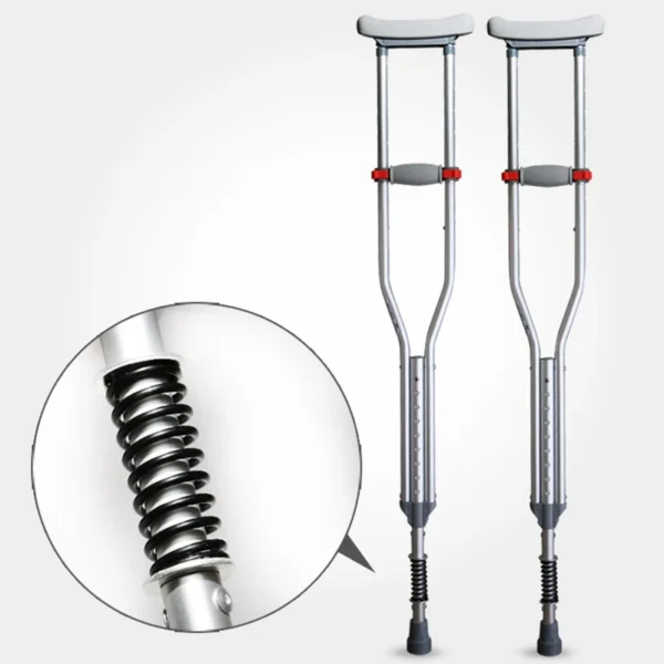 Aluminum Alloy Folding Armpit Crutch - Adjustable Walker for Elderly & Toddler Rehabilitation